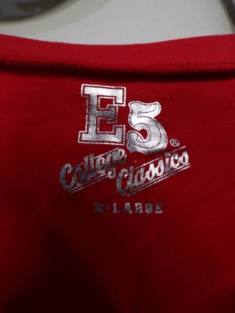 E5 College Classics Women's XL Red Cropped T-Shirt Nebraska Huskers N - Picture 2 of 3